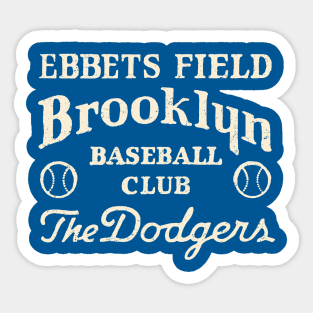 Brooklyn Dodgers Retro Type Design by Buck Tee Sticker